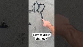 pov you’re just a chill guy on the beach how to draw chill guy chillguy howtodraw [upl. by Donela]