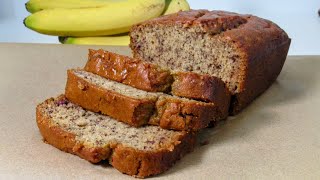 Simple Super Moist Banana Bread Vegan Banana Bread [upl. by Tammany917]