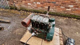 Lister Petter TS3 Dumper Engine Thwaites Benford Winget start up and idling [upl. by Llenwad]