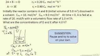 Isothermal Semibatch Reactor with Multiple Reactions [upl. by Donavon971]