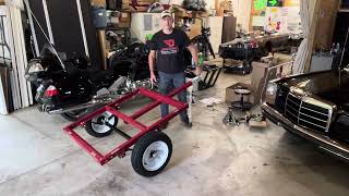 Building the popup tent motorcycle trailer [upl. by Epoillac336]