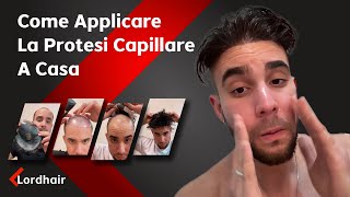 Applicazione personale di protesi per capelli  Lordhair [upl. by Egreog]