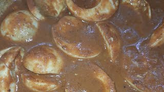 Egg recipe Egg gravy Motte gojju kannada masala curry boiled egg side dish quick easy tasty recipes [upl. by Ymas]