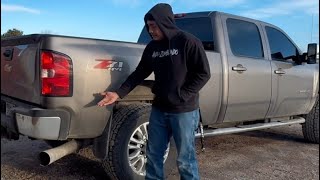 I STRAIGHT PIPED MY DURAMAX WITH A 5quot EXHAUST DPF DELETE AND REMOVAL OF DEF TANK ON DURAMAX LML [upl. by Alysia]