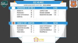 Edgar CC D07  Hunters v Mambourin CC D07 3rd XI [upl. by Nivlad]