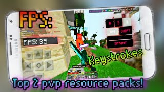 Top 2 pvp resource packs FPS Keystrokes mods Топ 2 пвп ресурс паков ФПС кейстрокс Minecraft PE [upl. by Kciwdahc]