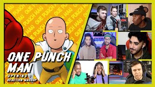 ONE PUNCH MAN OPENING 2  REACTION MASHUP😱 [upl. by Acsot]