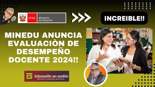 😨SE VIENE EVALUACIÒN DE DESEMPEÑO DOCENTE 2024 HAZ CLIK PARA SABER MAS [upl. by Hereld]