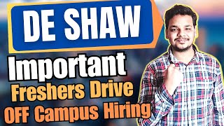 DE Shaw  Avasoft Biggest Hiring  OFF Campus Drive For 2024  2023 Batch Hiring  Fresher Jobs [upl. by Ccasi]