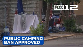 Revised Portland public camping ordinance approved [upl. by Ydnac]