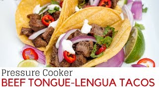 How to cook beef tongue in a pressure cooker Tacos De Lengua [upl. by Nipahc]