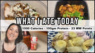 NEW What I Ate Today 🥗 23 WW Points  150 gm Protein  1500 Calories 🔥 WW amp Calorie Deficit [upl. by Alaek404]