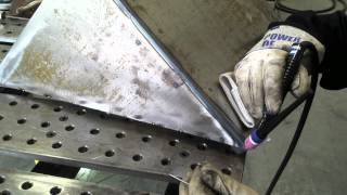 Tig Welding Outside Corner on the DIY plasma cutting downdraft table part3 [upl. by Dalury]