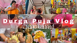 Maa Durga has Arrived🪔🪷 Saptami Vlog  Kritanjali [upl. by Yhtomot]