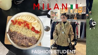 Istituto Marangoni fashion student living in Milan vlog  a lot of shopping these days🍿🇮🇹 [upl. by Tiffanie]