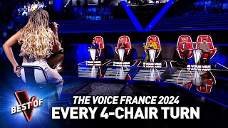 Every single 4CHAIRTURN Blind Audition on The Voice France 2024 [upl. by Meletius]