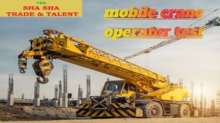 Mobile crane operator test pass in SHASHA test center [upl. by Elle]