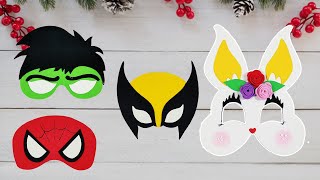 DIY Face Mask Making Idea  Funny Face Mask Making Ideas  Animal mask making DIY for school project [upl. by Samaj739]