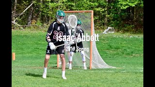 Isaac Abbott Spring 2019 Lacrosse Highlights [upl. by Alvis]