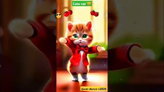 WOW 😮 Cat 🐈🐈 dance  shorts Catdancev2025 [upl. by Hallette]