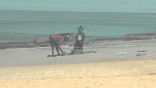 Beira Mozambique  beautiful beach and campsite at the Indian Ocean [upl. by Lyontine835]