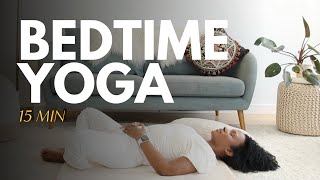 Bedtime Yoga for a Deep Sleep Stress and Anxiety [upl. by Sissie]