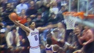 Dr J famous quotRock the Babyquot Cradle Dunk against the Lakers [upl. by Julina]