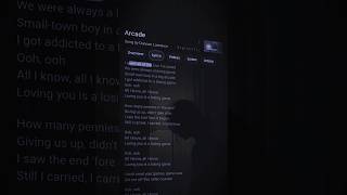 ARCADE SONG lyrics arcade song songlyrics shortsvideo [upl. by Terri522]