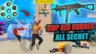 NEW  UMP  RED NUMBER TRICK AND SETTINGS  FREE FIRE SMG HEADSHOT TRICK [upl. by Ailedua421]