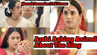 Jhanak Starlife December teasers In English  Arshi Asking Anirudh About The Ring [upl. by Enidan]