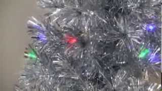 Silver Clover Medium Fiber Optic Prelit Christmas Tree  5 ft  Multicolor  Product Review Video [upl. by Ardnuaet]