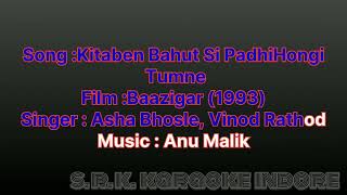 KITABEN BAHUT SI PADHI HONGI KARAOKE WITH LYRICS DUET [upl. by Savage774]