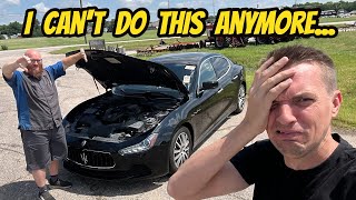 After 3 FAILED ENGINES on my Maserati Ghibli my mechanic is QUITTING and Im out THOUSANDS [upl. by Lubba]