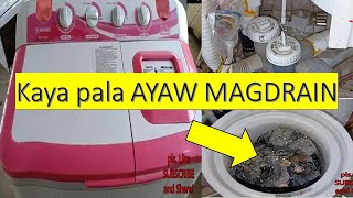 Washing Machine not Draining problem trouble shooting and repair TAGALOG [upl. by Cadman]