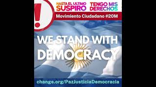 ❤️ Estamos con la Democracia SIEMPRE We stand with Democracy ALWAYS 🇦🇷 Movimiento Ciudadano 20M [upl. by Enait]