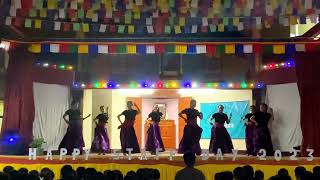 “Damphu ma selo” beautifully performed by class 12 girls Namgyal Secondary SchoolTeachers’ day [upl. by Nahamas]