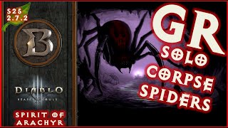 Diablo 3 WD S25 Arachyr Corpse Spiders Gr Solo Build 272 [upl. by Loraine752]