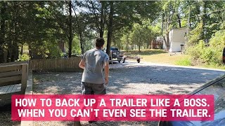 been backing up trailers since around 8 years old started with a riding lawn mower and trailer [upl. by Ahsad189]