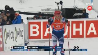 Tiril Eckhoff  Gold Medal WC Biathlon Sprint Holmenkollen 2016 [upl. by Henleigh261]