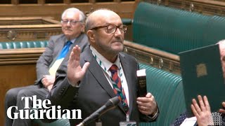 George Galloway is sworn in as MP for Rochdale in House of Commons [upl. by Airenahs983]