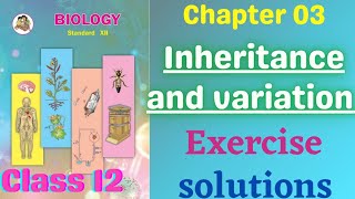 Inheritance and Variation class 12 biology chapter 3 exercise solutions [upl. by Malaspina]