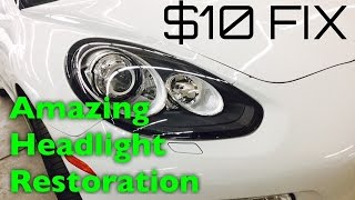 Amazing Headlight Restoration  DIY Headlight Restoration Kit  Bundys Garage [upl. by Ilke]