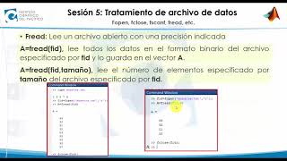 1 Fopen Fclose Fscanf Fread etc Tratamiento de archivos  Matlab [upl. by Mateya]