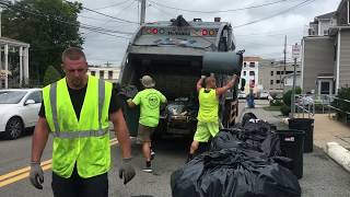 EZ Disposal McNeilus XC on a Mack LR in Waltham [upl. by Sudoeht]