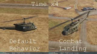 DCS World Mission Editor 03 Comparing Regular Landing to Combat Landing in Less than 2 Minutes [upl. by Convery]