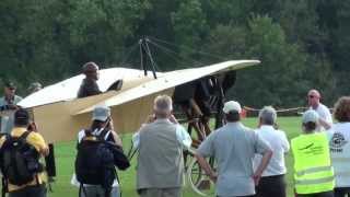 Bleriot XI  Hahnweide 2013  engine start amp takeoff amp display amp landing [upl. by Kellyn]