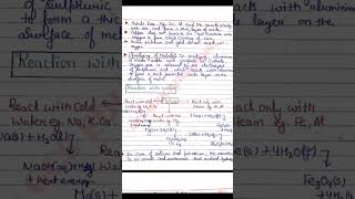 Chapter 3 Metals and non metals Class 10 Chemistry handwritten notes pdfCBSE CLASS 10 NCERT science [upl. by Nolyaj806]