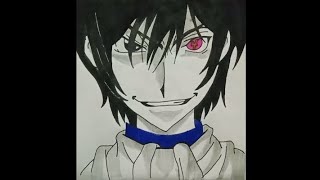 Anime Drawing  Part 2  Lelouch Lamperouge From Code Geass Easy Drawing [upl. by Neerihs]