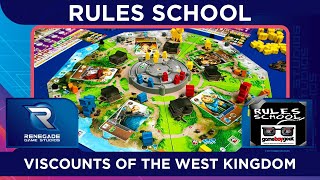 How to Play Viscounts of the West Kingdom Rules School with the Game Boy Geek [upl. by Uos]