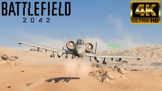 470  A10 Jet Gameplay  BF2042 4K ULTRA [upl. by Yelssew]